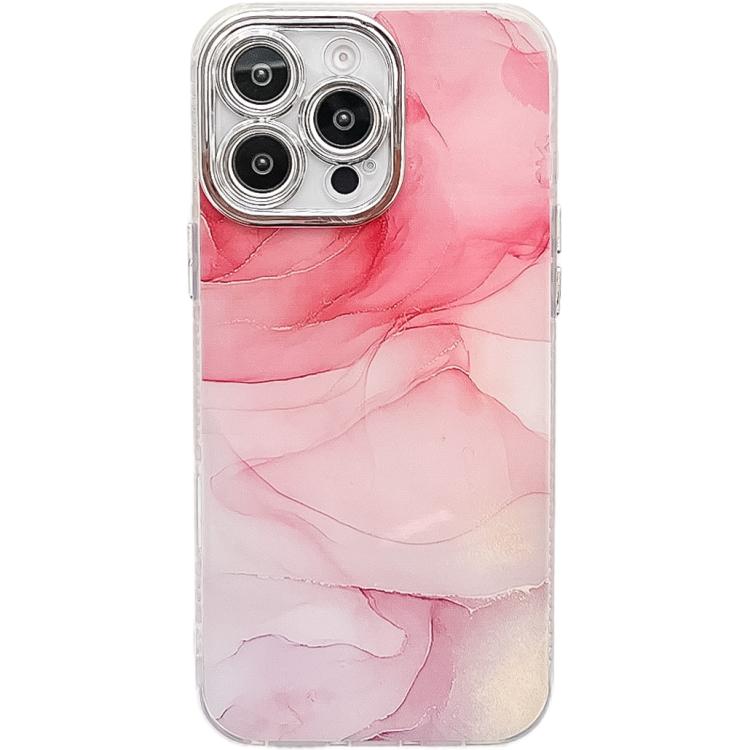 Electroplated Marble Texture Phone Case, For iPhone 16 Pro Max