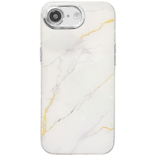 Electroplated Marble Texture Phone Case, For iPhone 16e