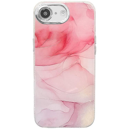 Electroplated Marble Texture Phone Case, For iPhone 16e