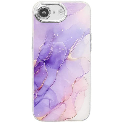 Electroplated Marble Texture Phone Case, For iPhone 16e