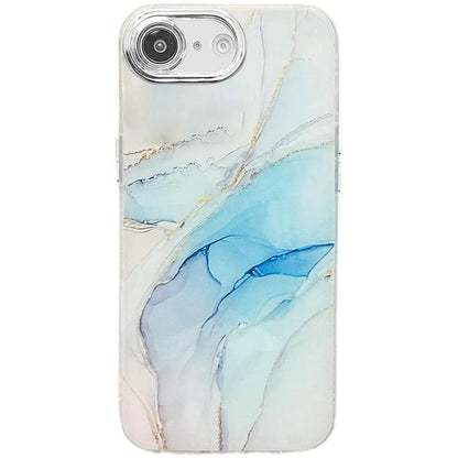 Electroplated Marble Texture Phone Case, For iPhone 16e