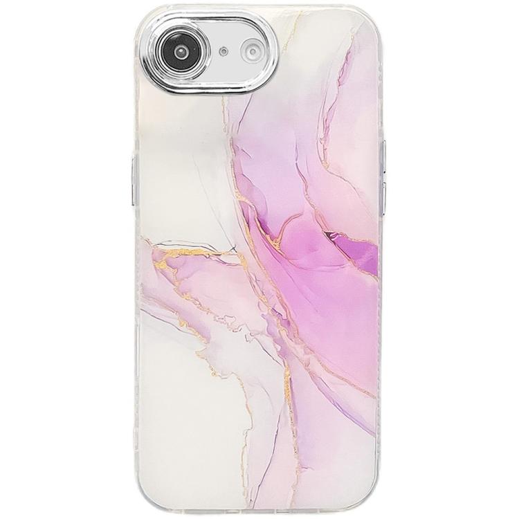 Electroplated Marble Texture Phone Case, For iPhone 16e