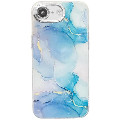Electroplated Marble Texture Phone Case, For iPhone 16e