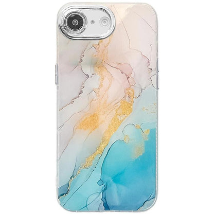 Electroplated Marble Texture Phone Case, For iPhone 16e
