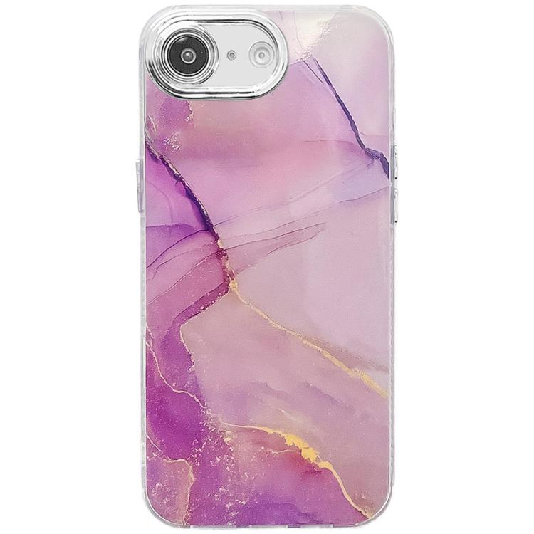 Electroplated Marble Texture Phone Case, For iPhone 16e
