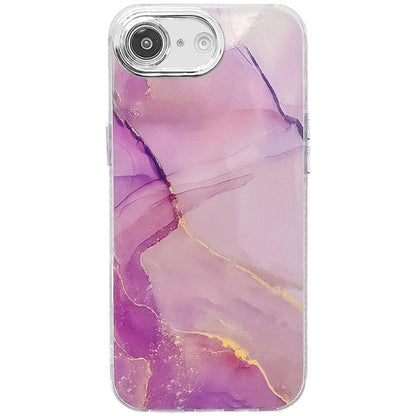 Electroplated Marble Texture Phone Case, For iPhone 16e