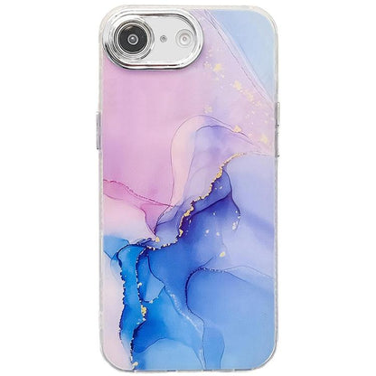 Electroplated Marble Texture Phone Case, For iPhone 16e