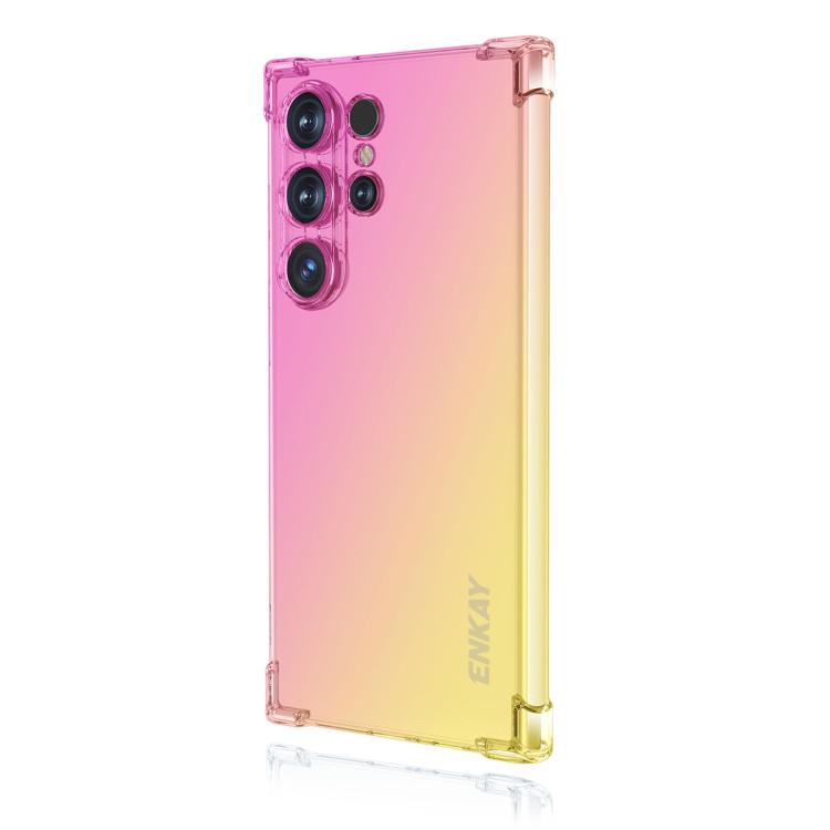 ENKAY Hat-Prince Gradient Airbag TPU Phone Case, For Samsung Galaxy S24 Ultra 5G, For Galaxy A18 / A17 / A26, For Samsung Galaxy M16 / F16, For Samsung Galaxy M06 / F06, For Samsung Galaxy A16 4G / 5G, For Samsung Galaxy S24 / S25 5G