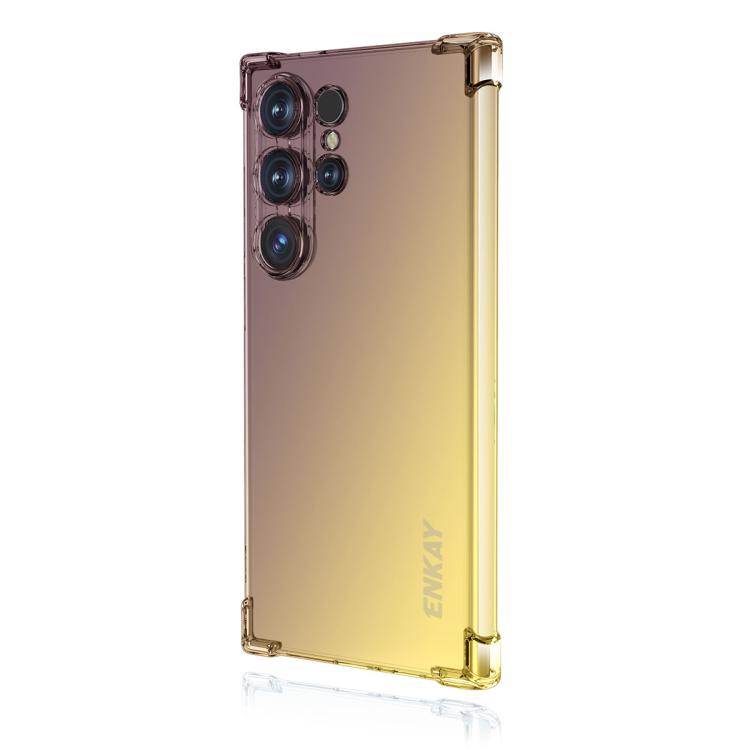 ENKAY Hat-Prince Gradient Airbag TPU Phone Case, For Samsung Galaxy S24 Ultra 5G, For Galaxy A18 / A17 / A26, For Samsung Galaxy M16 / F16, For Samsung Galaxy M06 / F06, For Samsung Galaxy A16 4G / 5G, For Samsung Galaxy S24 / S25 5G