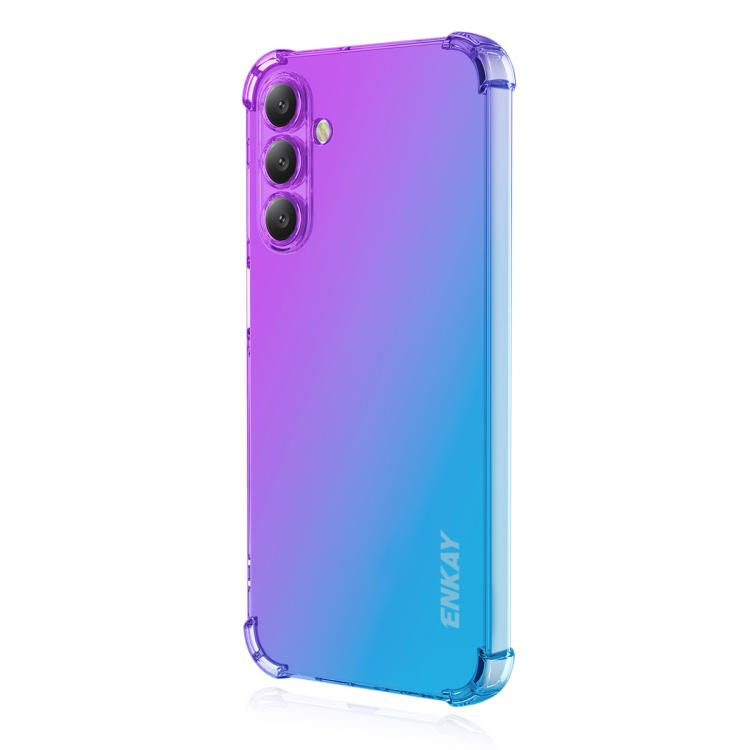 ENKAY Hat-Prince Gradient Airbag TPU Phone Case, For Samsung Galaxy A57, For Samsung Galaxy A07, For Samsung Galaxy A17, For Samsung Galaxy M56, For Samsung Galaxy S25 Edge 5G, For Samsung Galaxy A56 5G
