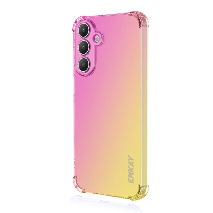 ENKAY Hat-Prince Gradient Airbag TPU Phone Case, For Samsung Galaxy A57, For Samsung Galaxy A07, For Samsung Galaxy A17, For Samsung Galaxy M56, For Samsung Galaxy S25 Edge 5G, For Samsung Galaxy A56 5G
