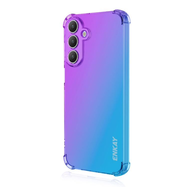 ENKAY Hat-Prince Gradient Airbag TPU Phone Case, For Samsung Galaxy A57, For Samsung Galaxy A07, For Samsung Galaxy A17, For Samsung Galaxy M56, For Samsung Galaxy S25 Edge 5G, For Samsung Galaxy A56 5G