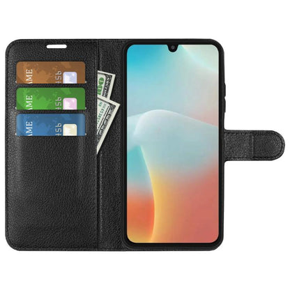 Litchi Texture Horizontal Flip Leather Phone Case with Holder, For Samsung Galaxy M16 / F16