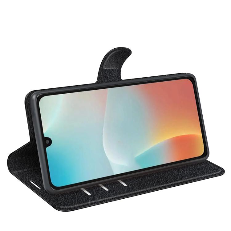 Litchi Texture Horizontal Flip Leather Phone Case with Holder, For Samsung Galaxy M16 / F16