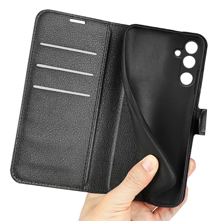 Litchi Texture Horizontal Flip Leather Phone Case with Holder, For Samsung Galaxy M16 / F16