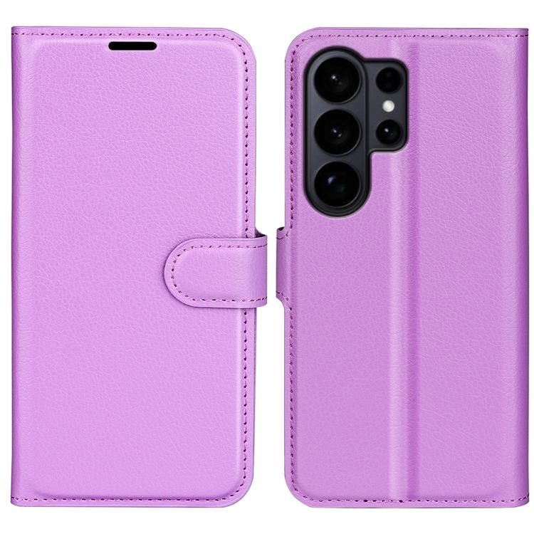 Litchi Texture Horizontal Flip Leather Phone Case with Holder, For Galaxy S26 Edge 5G, For Galaxy S26 Ultra 5G