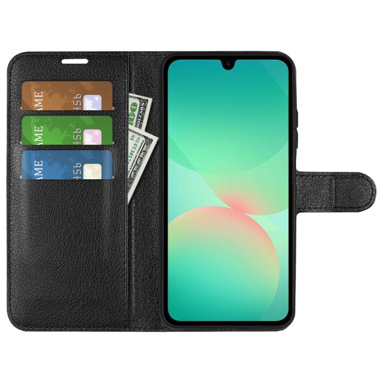 Litchi Texture Horizontal Flip Leather Phone Case with Holder, For Samsung Galaxy A27 5G, For Samsung Galaxy S25 FE 5G