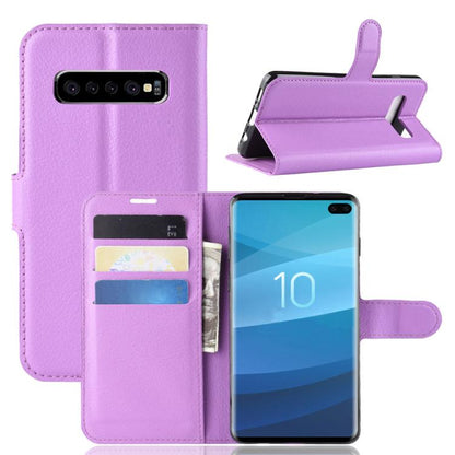 Litchi Texture Horizontal Flip Leather Phone Case with Holder, For Samsung Galaxy S10 5G 6.7, For Samsung Galaxy M36 5G / F36 5G