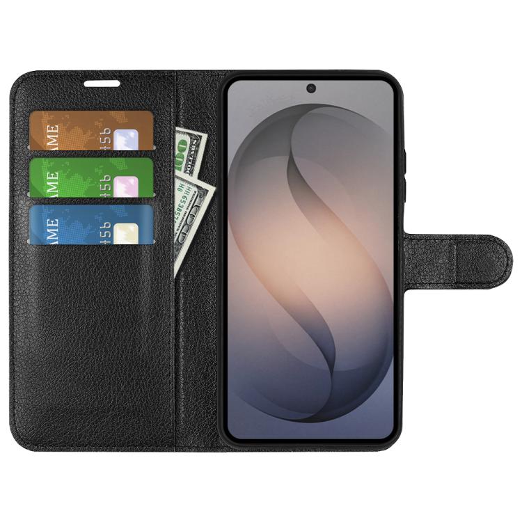 Litchi Texture Horizontal Flip Leather Phone Case with Holder, For Galaxy S26 FE 5G, For Galaxy S26+ 5G