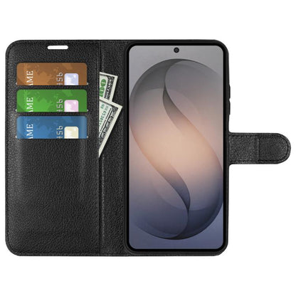 Litchi Texture Horizontal Flip Leather Phone Case with Holder, For Galaxy S26 FE 5G, For Galaxy S26+ 5G