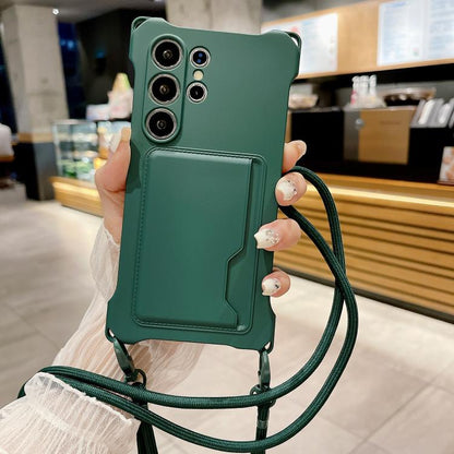 Liquid TPU Card Bag Four Corner Shockproof Phone Case, For Samsung Galaxy S23 Ultra 5G, For Samsung Galaxy S23+ 5G, For Samsung Galaxy S23 5G