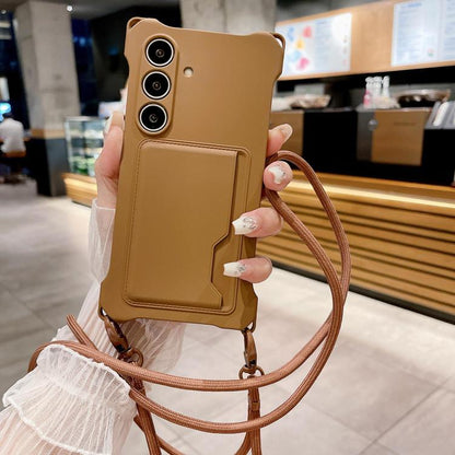 Liquid TPU Card Bag Four Corner Shockproof Phone Case, For Samsung Galaxy A14 4G, For Samsung Galaxy A34 5G, For Samsung Galaxy A54  5G