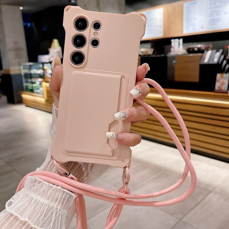 Liquid TPU Card Bag Four Corner Shockproof Phone Case, For Samsung Galaxy S25 5G, For Samsung Galaxy S25+ 5G, For Samsung Galaxy S25 Ultra 5G