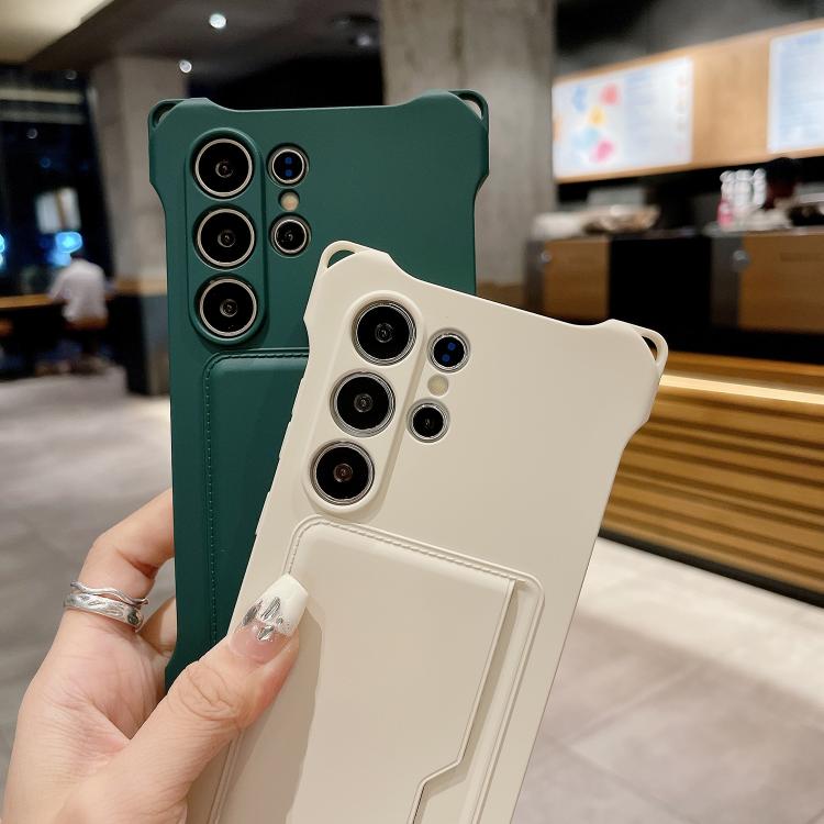 Liquid TPU Card Bag Four Corner Shockproof Phone Case, For Samsung Galaxy S25 5G, For Samsung Galaxy S25+ 5G, For Samsung Galaxy S25 Ultra 5G