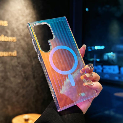 Laser Texture MagSafe Shockproof Phone Case, For Samsung Galaxy S25 Edge 5G, For Samsung Galaxy S25 5G, For Samsung Galaxy S25+ 5G, For Samsung Galaxy S25 Ultra 5G, For Samsung Galaxy S24 FE 5G, For Samsung Galaxy S24 Ultra 5G, For Samsung Galaxy S24+ ...