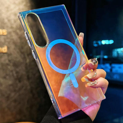 Laser Texture MagSafe Shockproof Phone Case, For Samsung Galaxy S25 Edge 5G, For Samsung Galaxy S25 5G, For Samsung Galaxy S25+ 5G, For Samsung Galaxy S25 Ultra 5G, For Samsung Galaxy S24 FE 5G, For Samsung Galaxy S24 Ultra 5G, For Samsung Galaxy S24+ ...