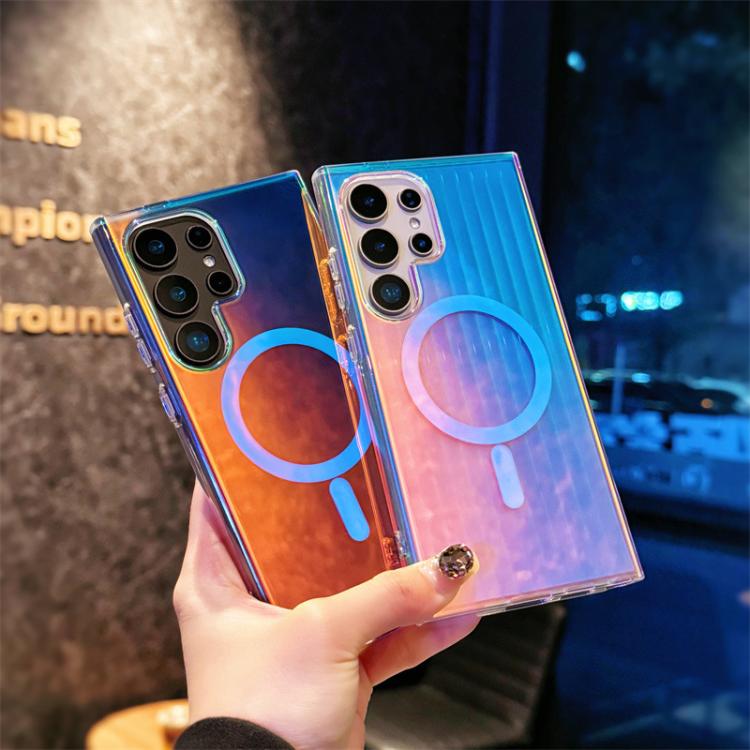 Laser Texture MagSafe Shockproof Phone Case, For Samsung Galaxy S25 Edge 5G, For Samsung Galaxy S25 5G, For Samsung Galaxy S25+ 5G, For Samsung Galaxy S25 Ultra 5G, For Samsung Galaxy S24 FE 5G, For Samsung Galaxy S24 Ultra 5G, For Samsung Galaxy S24+ ...