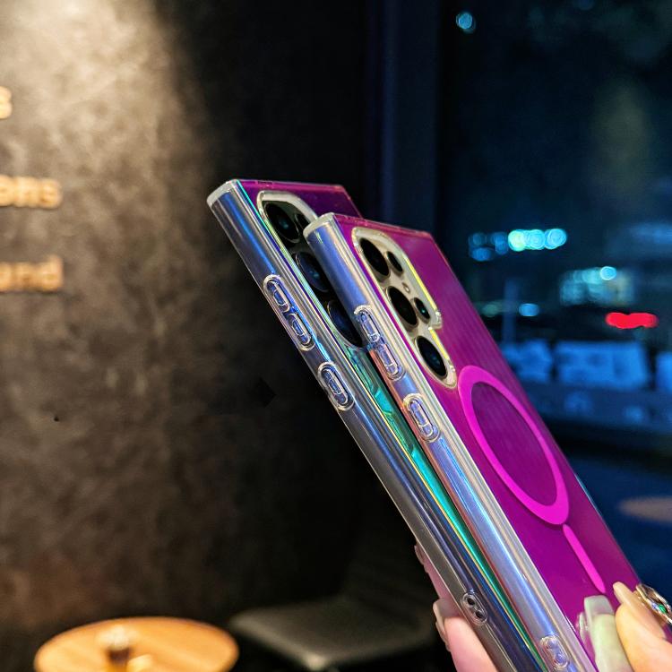 Laser Texture MagSafe Shockproof Phone Case, For Samsung Galaxy S25 Edge 5G, For Samsung Galaxy S25 5G, For Samsung Galaxy S25+ 5G, For Samsung Galaxy S25 Ultra 5G, For Samsung Galaxy S24 FE 5G, For Samsung Galaxy S24 Ultra 5G, For Samsung Galaxy S24+ ...