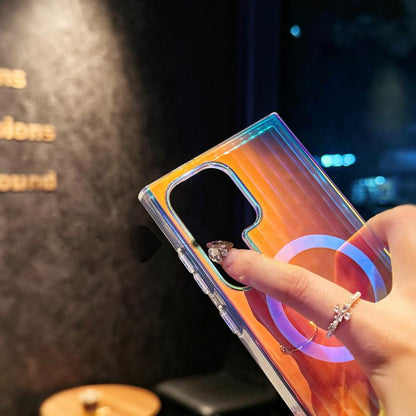 Laser Texture MagSafe Shockproof Phone Case, For Samsung Galaxy S25 Edge 5G, For Samsung Galaxy S25 5G, For Samsung Galaxy S25+ 5G, For Samsung Galaxy S25 Ultra 5G, For Samsung Galaxy S24 FE 5G, For Samsung Galaxy S24 Ultra 5G, For Samsung Galaxy S24+ ...