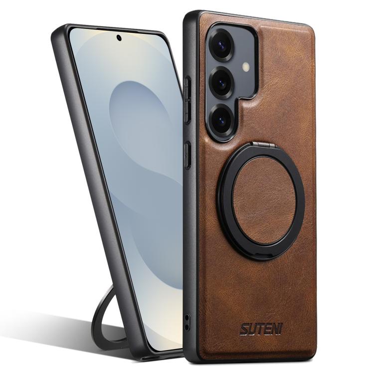 Suteni G3 Oil Wax 360 Rotation Holder MagSafe Back Phone Case, For Samsung Galaxy S25 5G, For Samsung Galaxy S25+ 5G, For Samsung Galaxy S25 Ultra 5G, For Samsung Galaxy S24 Ultra 5G, For Samsung Galaxy S24+ 5G, For Samsung Galaxy S24 5G               ...