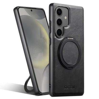 Suteni G3 Oil Wax 360 Rotation Holder MagSafe Back Phone Case, For Samsung Galaxy S25 5G, For Samsung Galaxy S25+ 5G, For Samsung Galaxy S25 Ultra 5G, For Samsung Galaxy S24 Ultra 5G, For Samsung Galaxy S24+ 5G, For Samsung Galaxy S24 5G               ...