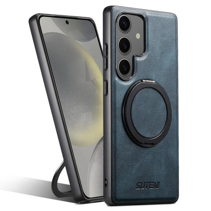 Suteni G3 Oil Wax 360 Rotation Holder MagSafe Back Phone Case, For Samsung Galaxy S25 5G, For Samsung Galaxy S25+ 5G, For Samsung Galaxy S25 Ultra 5G, For Samsung Galaxy S24 Ultra 5G, For Samsung Galaxy S24+ 5G, For Samsung Galaxy S24 5G               ...