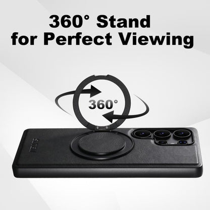 Suteni G3 Oil Wax 360 Rotation Holder MagSafe Back Phone Case, For Samsung Galaxy S23+ 5G, For Samsung Galaxy S23 5G, For Samsung Galaxy S22 Ultra 5G, For Samsung Galaxy S22+ 5G, For Samsung Galaxy S22 5G