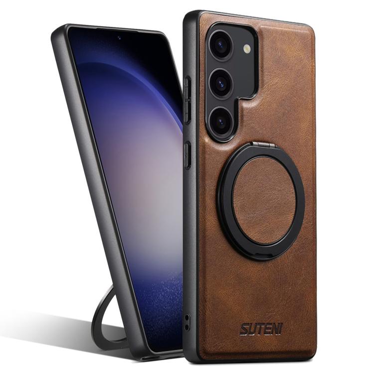 Suteni G3 Oil Wax 360 Rotation Holder MagSafe Back Phone Case, For Samsung Galaxy S23+ 5G, For Samsung Galaxy S23 5G, For Samsung Galaxy S22 Ultra 5G, For Samsung Galaxy S22+ 5G, For Samsung Galaxy S22 5G