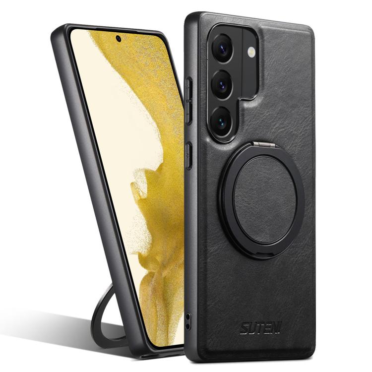 Suteni G3 Oil Wax 360 Rotation Holder MagSafe Back Phone Case, For Samsung Galaxy S23+ 5G, For Samsung Galaxy S23 5G, For Samsung Galaxy S22 Ultra 5G, For Samsung Galaxy S22+ 5G, For Samsung Galaxy S22 5G