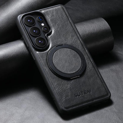 Suteni G3 Oil Wax 360 Rotation Holder MagSafe Back Phone Case, For Samsung Galaxy S26 Ultra 5G, For Samsung Galaxy S25 5G, For Samsung Galaxy S25+ 5G, For Samsung Galaxy S25 Ultra 5G, For Samsung Galaxy S24 Ultra 5G, For Samsung Galaxy S24+ 5G         ...