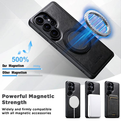 Suteni G3 Oil Wax 360 Rotation Holder MagSafe Back Phone Case, For Samsung Galaxy S26 Ultra 5G, For Samsung Galaxy S25 5G, For Samsung Galaxy S25+ 5G, For Samsung Galaxy S25 Ultra 5G, For Samsung Galaxy S24 Ultra 5G, For Samsung Galaxy S24+ 5G         ...