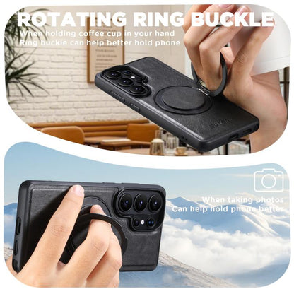 Suteni G3 Oil Wax 360 Rotation Holder MagSafe Back Phone Case, For Samsung Galaxy S26 Ultra 5G, For Samsung Galaxy S25 5G, For Samsung Galaxy S25+ 5G, For Samsung Galaxy S25 Ultra 5G, For Samsung Galaxy S24 Ultra 5G, For Samsung Galaxy S24+ 5G         ...