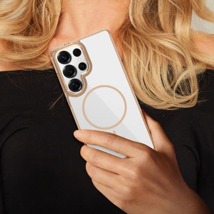 Star Shield Thin Circle MagSafe Phone Case, For Samsung Galaxy S22 Ultra 5G