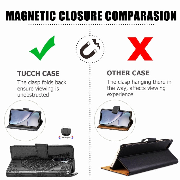 For Xiaomi Redmi Note 8 Pro Butterfly Love Flower Embossed Horizontal Flip Leather Case with Bracket / Card Slot / Wallet / Lanyard, For Redmi Note 8 Pro