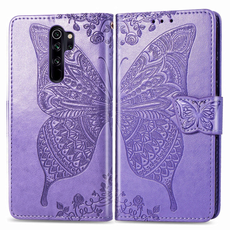 For Xiaomi Redmi Note 8 Pro Butterfly Love Flower Embossed Horizontal Flip Leather Case with Bracket / Card Slot / Wallet / Lanyard, For Redmi Note 8 Pro