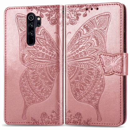 For Xiaomi Redmi Note 8 Pro Butterfly Love Flower Embossed Horizontal Flip Leather Case with Bracket / Card Slot / Wallet / Lanyard, For Redmi Note 8 Pro