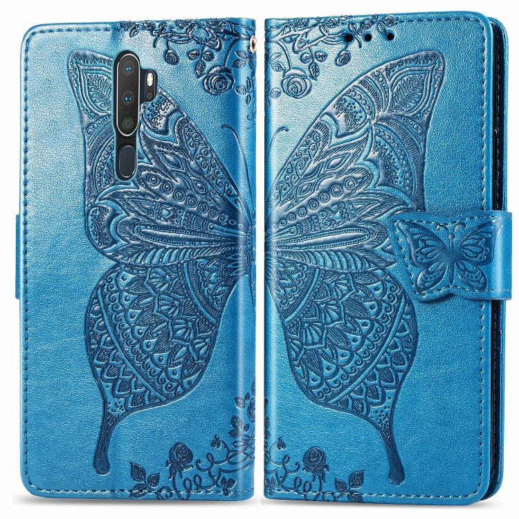 For OPPO A5（2020）/ A9（2020）Butterfly Love Flower Embossed Horizontal Flip Leather Case with Bracket Lanyard Card Slot Wallet, For OPPO A5 (2020)