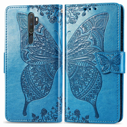 For OPPO A5（2020）/ A9（2020）Butterfly Love Flower Embossed Horizontal Flip Leather Case with Bracket Lanyard Card Slot Wallet, For OPPO A5 (2020)