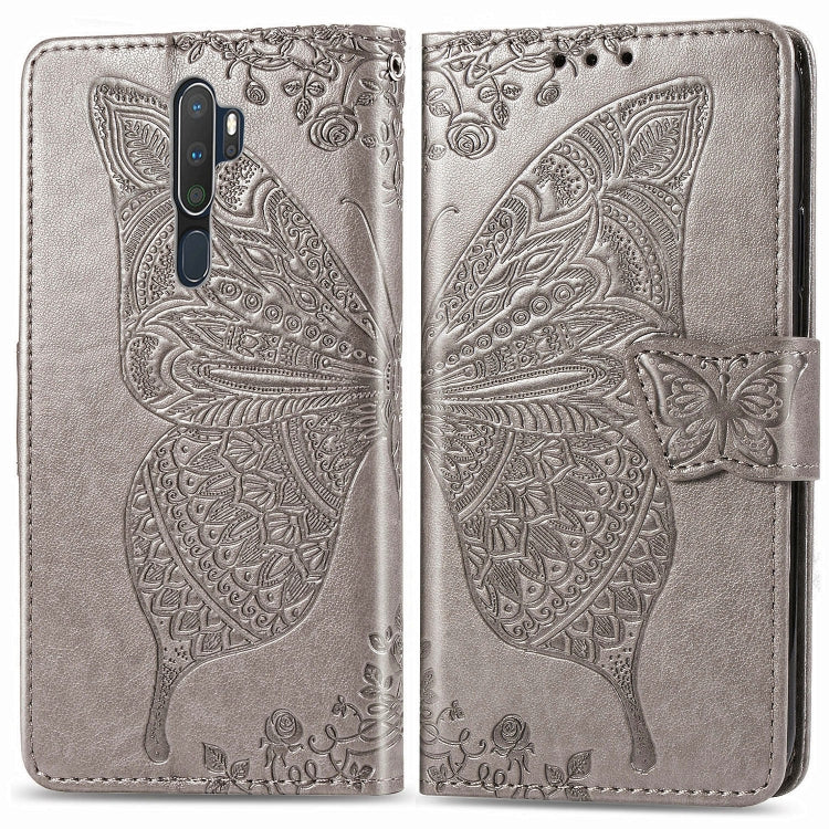 For OPPO A5（2020）/ A9（2020）Butterfly Love Flower Embossed Horizontal Flip Leather Case with Bracket Lanyard Card Slot Wallet, For OPPO A5 (2020)