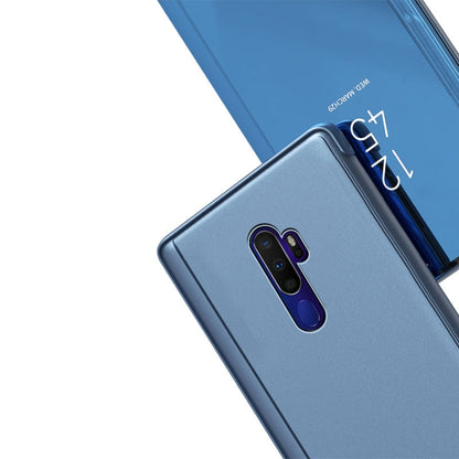 For OPPO A11 / A9 (2020) Plated Mirror Left and Right Flip Cover with Stand Mobile Phone Holster, For OPPO A11